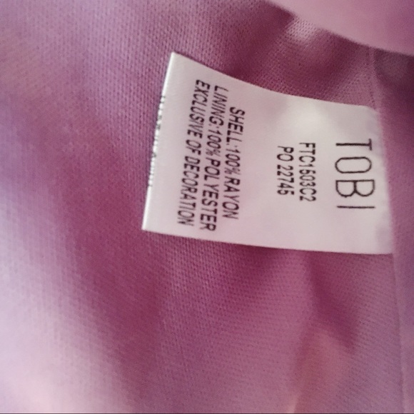 TOBI Lavender Crop Top Crochet Trim - Picture 4 of 5